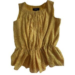 Jason Wu fuzzy gold yellow tank top - S